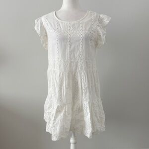 She & Sky White Eyelet Dress